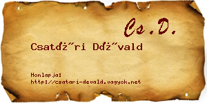 Csatári Dévald névjegykártya